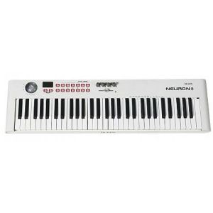 Icon Neuron 6 White MIDI-клавиатура USB фортепианного типа, 61 клавиша, джойстик, фейдер, 14 кнопок с MIDI функциями, 20 ячеек памяти, питание USB 2.0. Цвет белый