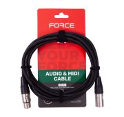 Force FMC-14/3 шнур микрофонный XLR (F) - XLR (M)  (3мх6мм)