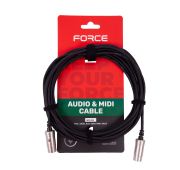 Force MCC-02/5 MIDI шнур DIN(5pin) - DIN(5pin), длина 5м, черного цвета