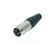 MrCable MRX3M  разъем XLR кабельный <папа> 3-pin, серебряные контакты, черный корпус