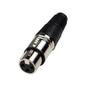 MrCable MRX3F разъем XLR кабельный <мама> 3-pin, серебряные контакты, черный корпус