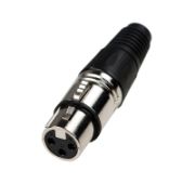 MrCable MRX3F разъем XLR кабельный <мама> 3-pin, серебряные контакты, черный корпус