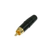 Rean NYS373-0 разъем RCA штекер на кабель Ø6.1 мм,позолоченные контакты, черная маркировка