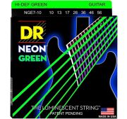 DR NGE7-10 Комплект струн для 7-струнной электрогитары Neon Green , никелированные, с покр., 10-56