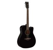 Yamaha FGX800C BL электроакустическая гитара с вырезом, цвет черный